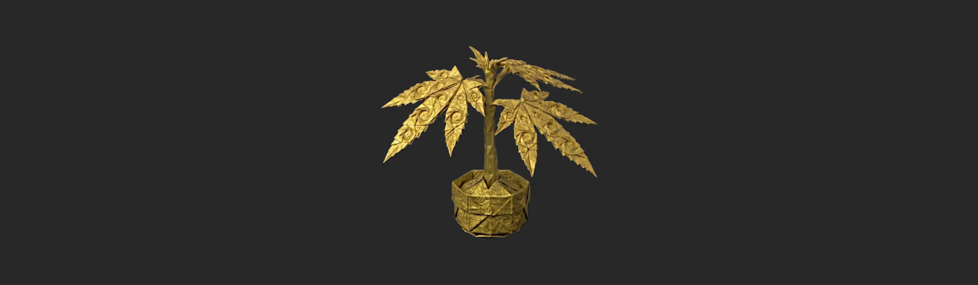 Grow Shop Cannabis Pflanzen auf grünem Hintergrund